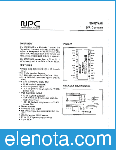 Nippon Precision Circuits SM5874AM datasheet