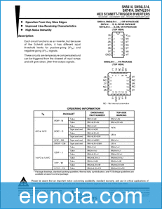 Texas Instruments SN5414 datasheet