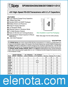 Sipex SP200 datasheet