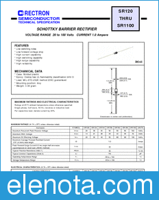 Rectron SR120-T datasheet