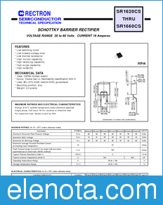 Rectron SR1650CS-T datasheet