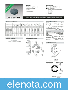 Bourns Electronic Solutions SRU2009-1R0Y datasheet