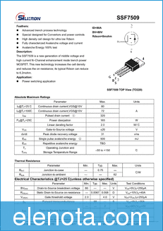 Silikron Semiconductor SSF7509 datasheet