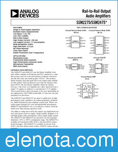 Analog Devices SSM2475 datasheet