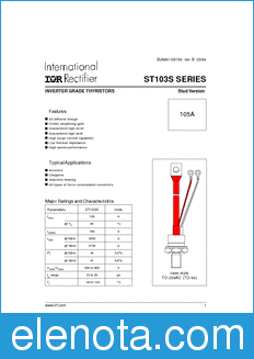 International Rectifier ST103S datasheet