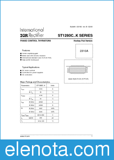 International Rectifier ST1280C..K datasheet