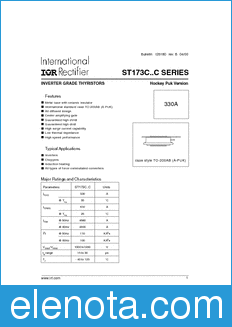 International Rectifier ST173C..C datasheet
