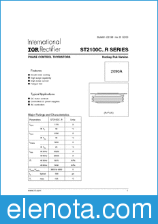 International Rectifier ST2100C..R datasheet
