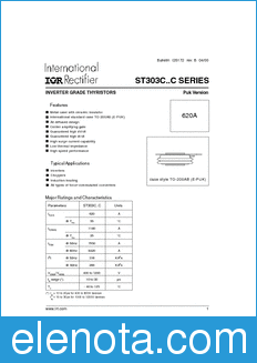International Rectifier ST303C..C datasheet