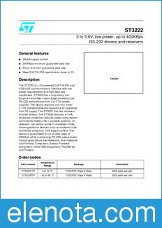 STMicroelectronics ST3222B datasheet
