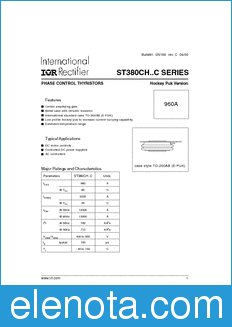 International Rectifier ST380CH..C datasheet
