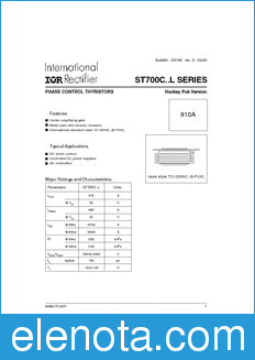 International Rectifier ST700C..L datasheet