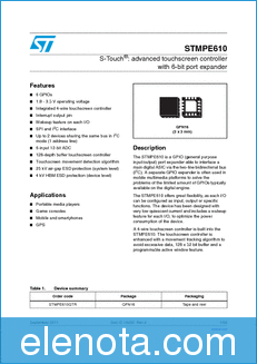 STMicroelectronics STMPE610 datasheet