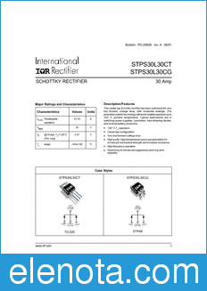 International Rectifier STPS30L30CT datasheet