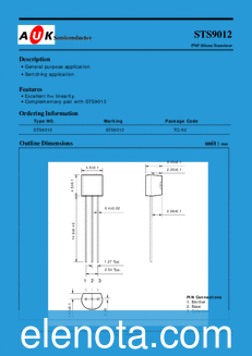 AUK Semiconductor STS9012 datasheet