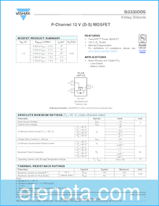 Vishay Si2333DDS datasheet