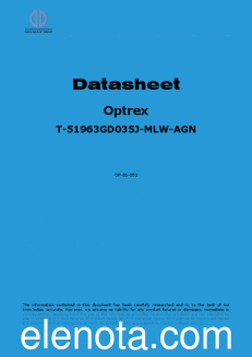 Optrex T-51963GD035J-MLW-AGN datasheet