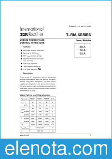 International Rectifier T..RIA datasheet