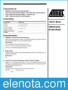Atmel T89C51AC2 datasheet
