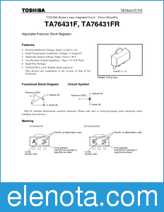 Toshiba TA76431F datasheet