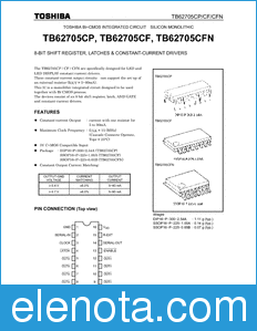 Toshiba TB62705CP datasheet