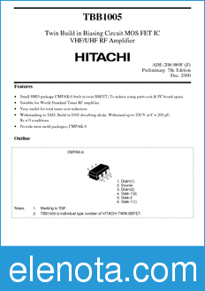 Hitachi TBB1005 datasheet