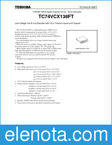 Toshiba TC74VCX138FT datasheet