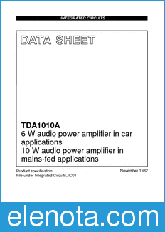 Philips TDA1010A datasheet