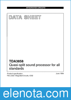 Philips TDA3858 datasheet