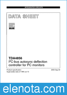 Philips TDA4856 datasheet