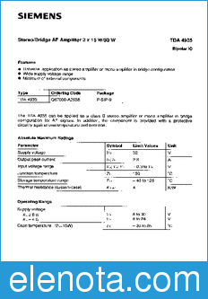 Siemens TDA4935 datasheet