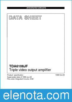 Philips TDA6108JF datasheet