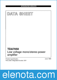 Philips TDA7050 datasheet