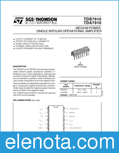 STMicroelectronics TDA7910 datasheet