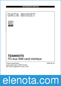 Philips TDA8003TS datasheet