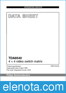Philips TDA8540 datasheet