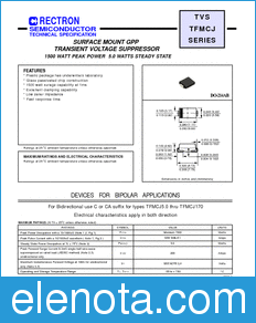 Rectron TFMCJ110CA-W datasheet