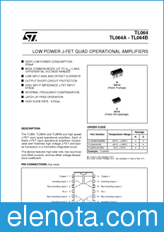 STMicroelectronics TL064ACDT datasheet