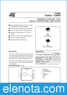 STMicroelectronics TL081IDT datasheet