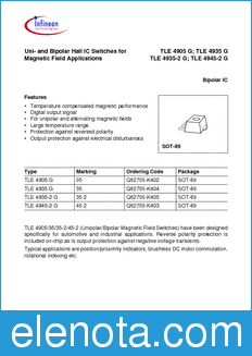 Infineon TLE4905 datasheet