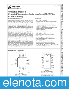 National Semiconductor TP3054-X datasheet