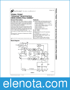 National Semiconductor TP3064 datasheet