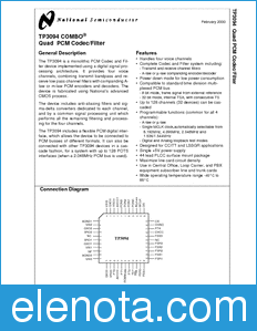 National Semiconductor TP3094 datasheet