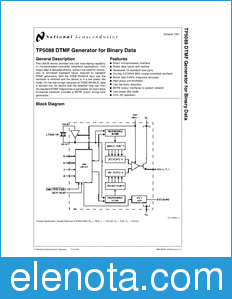 National Semiconductor TP5088 datasheet
