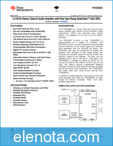 Texas Instruments TPA2026D2 datasheet