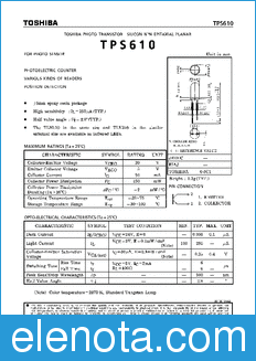 Toshiba TPS610 datasheet