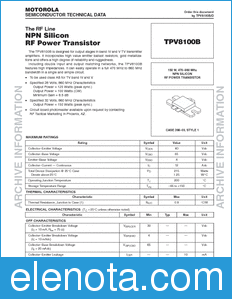 Freescale TPV8100B_D datasheet