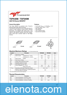 Truesemi TSF640M datasheet