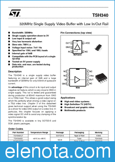 STMicroelectronics TSH340 datasheet