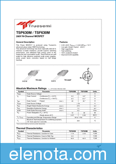 Truesemi TSP630M datasheet